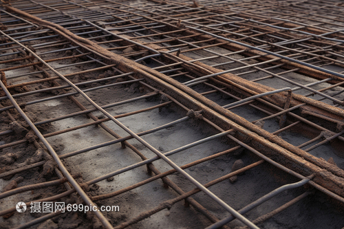 建筑工地的鋼筋 現代建筑的骨骼與基石